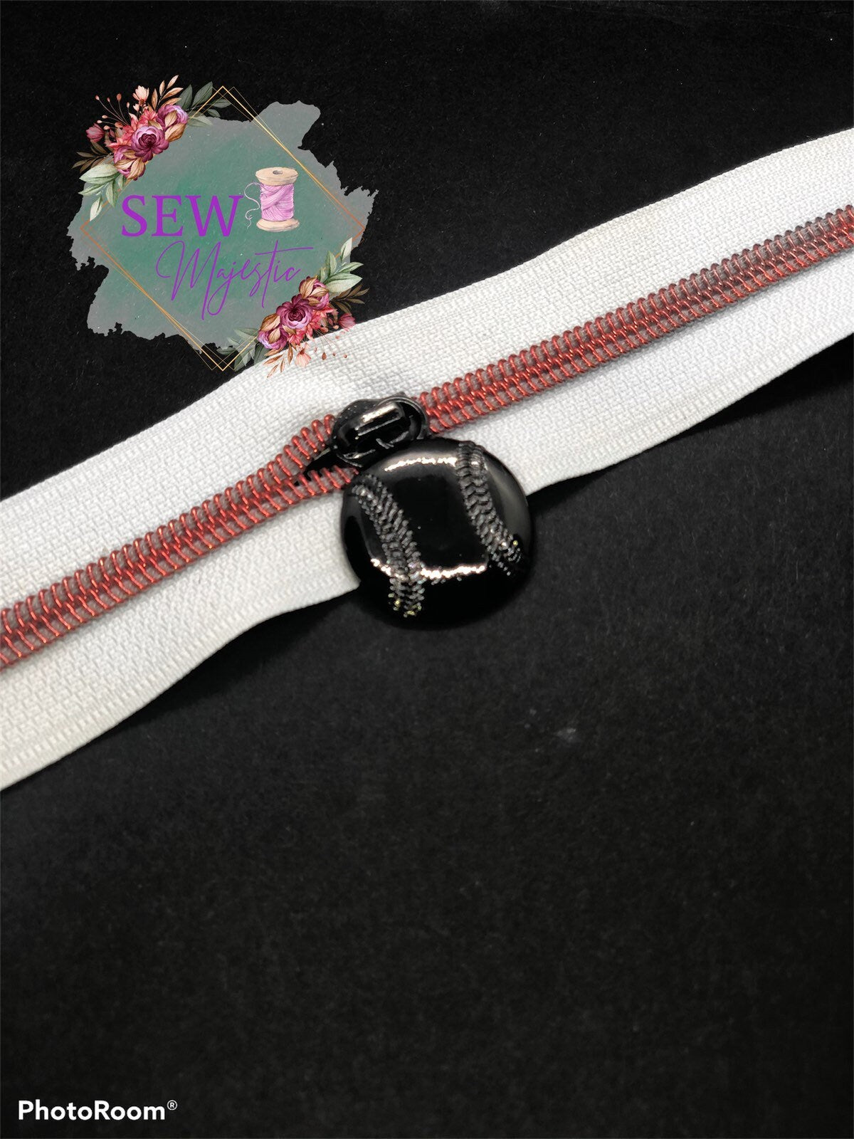 Single-Sided Baseball Zipper Pull, Size #5 Zipper Pull, for Nylon Zippers, Exclusive to Sew Majestic, Sport Zipper Pull, Sewing Notion