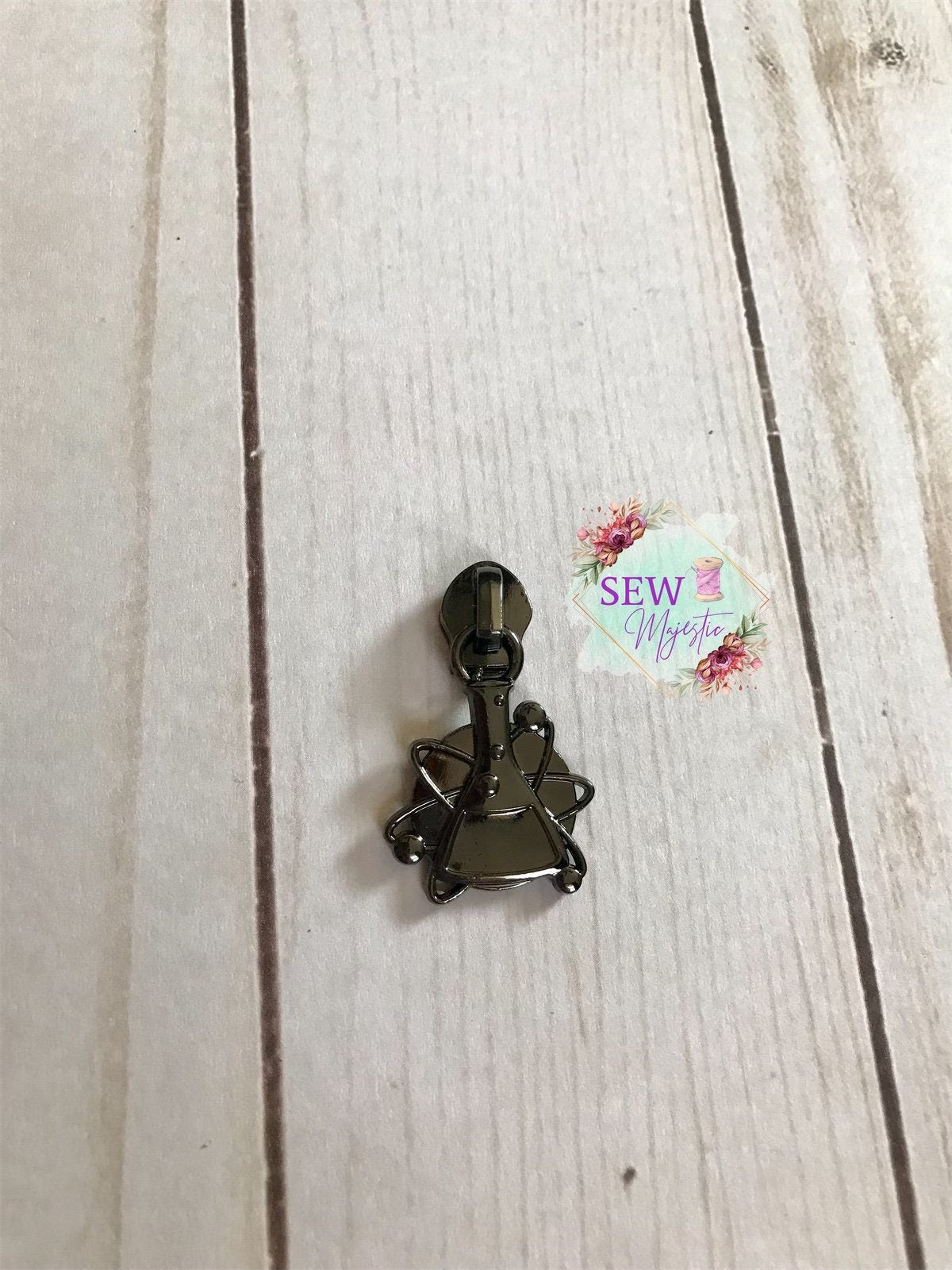 Science Beaker Zipper Pull, Atom Zipper Pull, Size #5 Zipper Pull, Sew Majestic Exclusive Pull, School Zipper Pull, Nylon Zipper Tape,