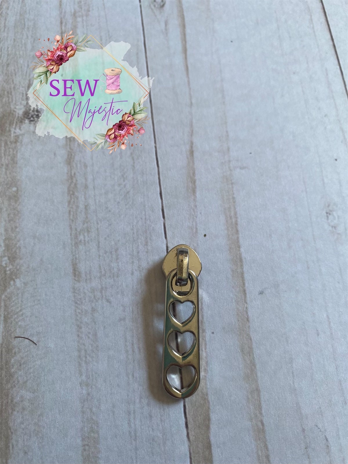 Triple Love Heart Size #5 Zipper Pulls for Nylon Zippers, Heart Zipper Pull, Nylon Zipper Pull, Size 5 Zipper, Sew Majestic, Zipper Charm