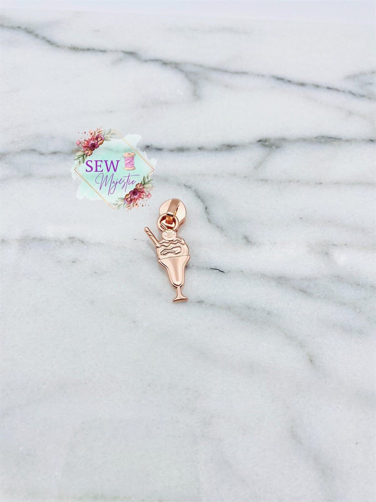 Classic Milkshake, Size #5, Nylon Zipper Pull, For Nylon Zipper Tape, Exclusive to Sew Majestic