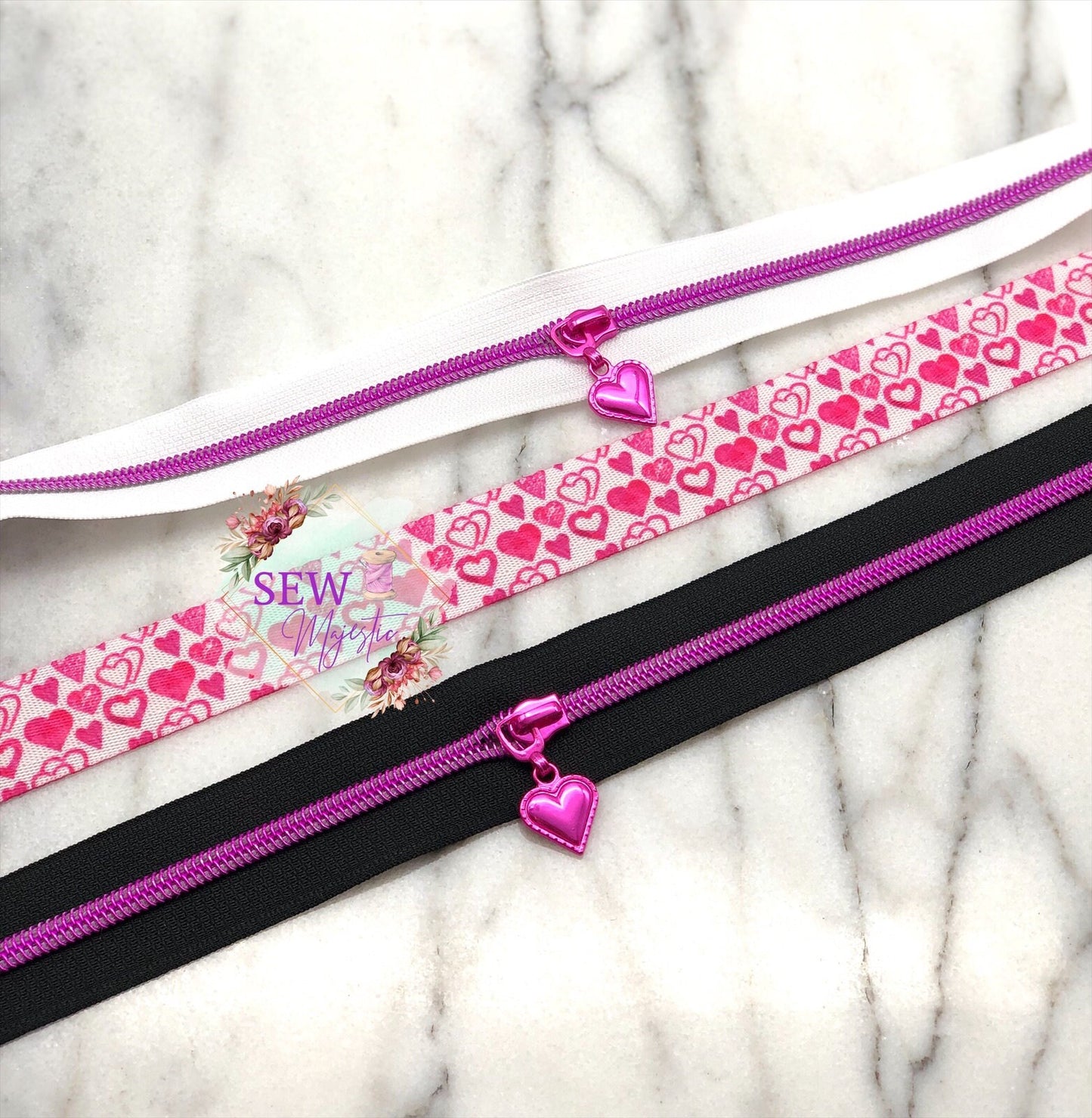 1" Pink Heart Webbing 3 Yard Cut, Seatbelt Webbing, Heart Webbing, Webbing for Bags, For Straps, For Bagmaking, Sewing Notion