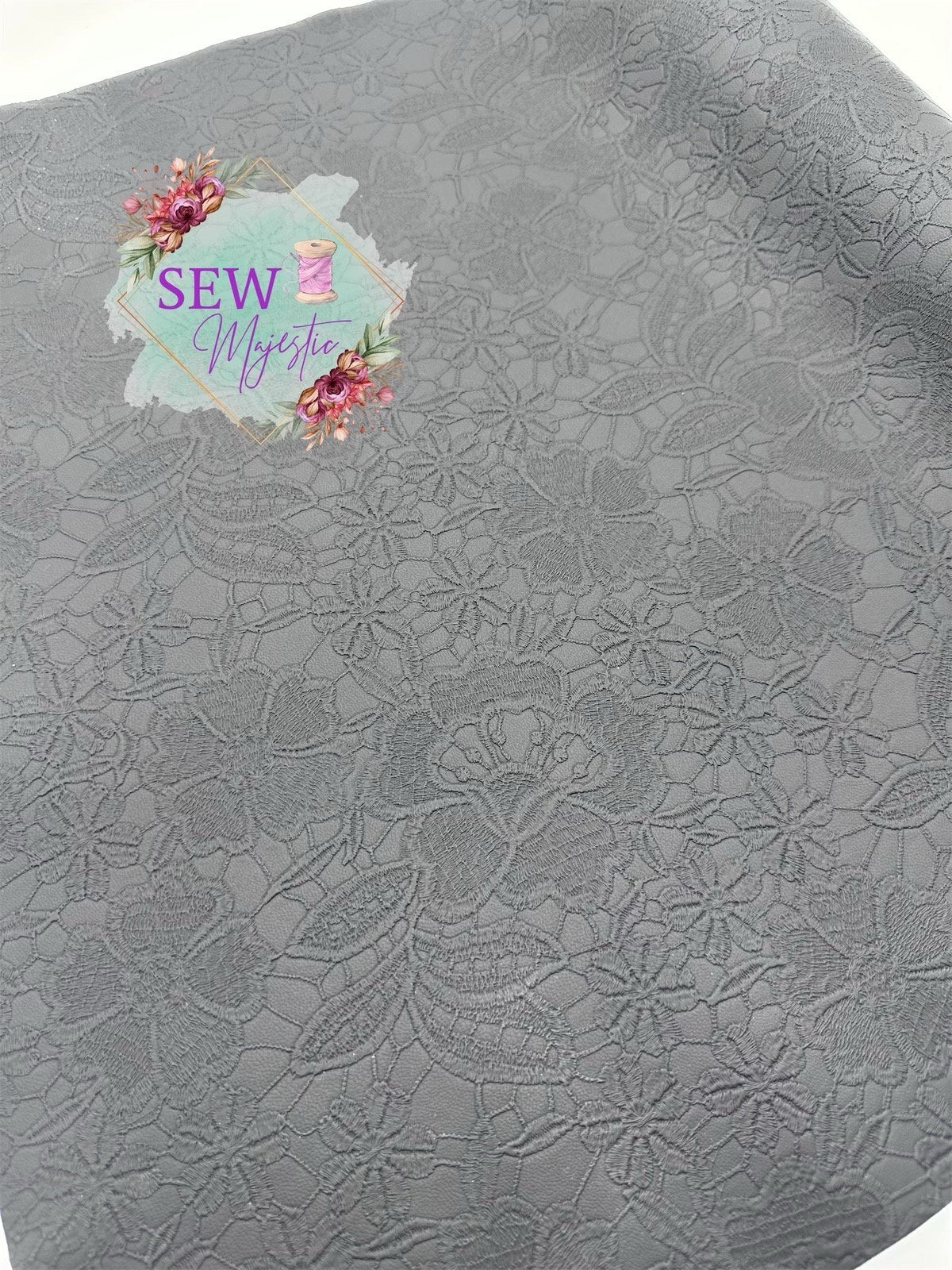 Blooming Embossed Vinyl, For Sewing, For Bagmaking, Vinyl Fabric, Custom Vinyl, Embossed Vinyl, 18" Roll, Sew Majestic, Faux Leather, Floral
