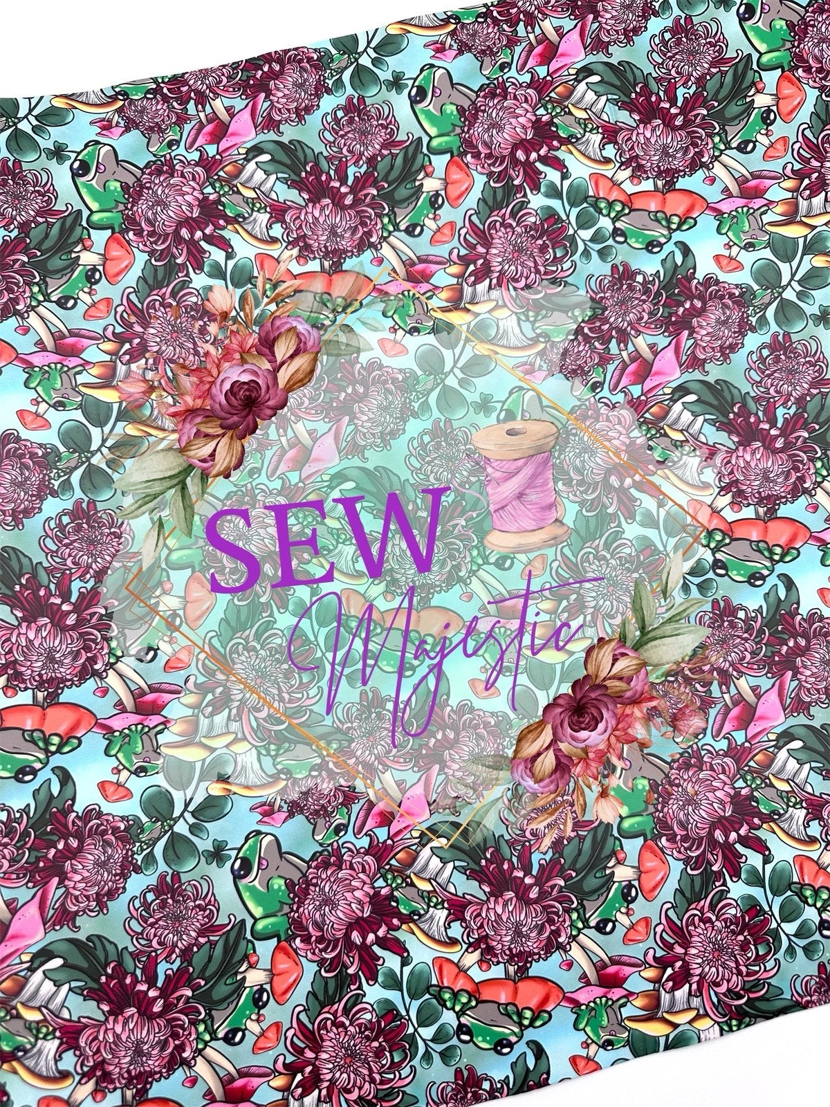 Printed Vinyl Fabric, For Sewing, Bagmaking, Vinyl Fabric, Roll of, Smooth Vinyl, with Canvas Backing, Floral Prints, Animal, Sew Majestic