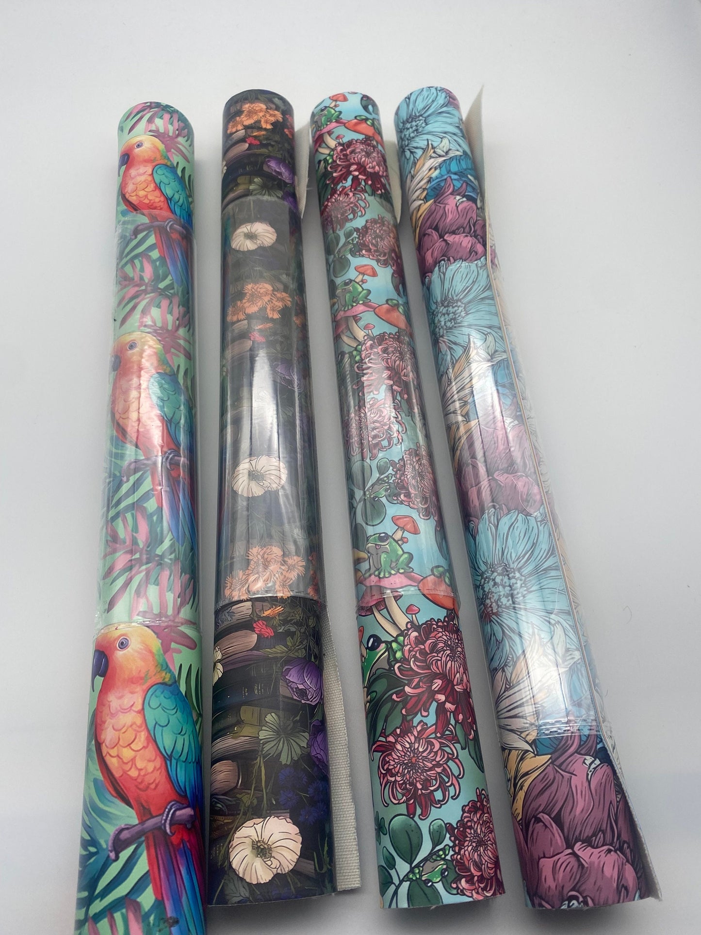 Printed Vinyl Fabric, For Sewing, Bagmaking, Vinyl Fabric, Roll of, Smooth Vinyl, with Canvas Backing, Floral Prints, Animal, Sew Majestic
