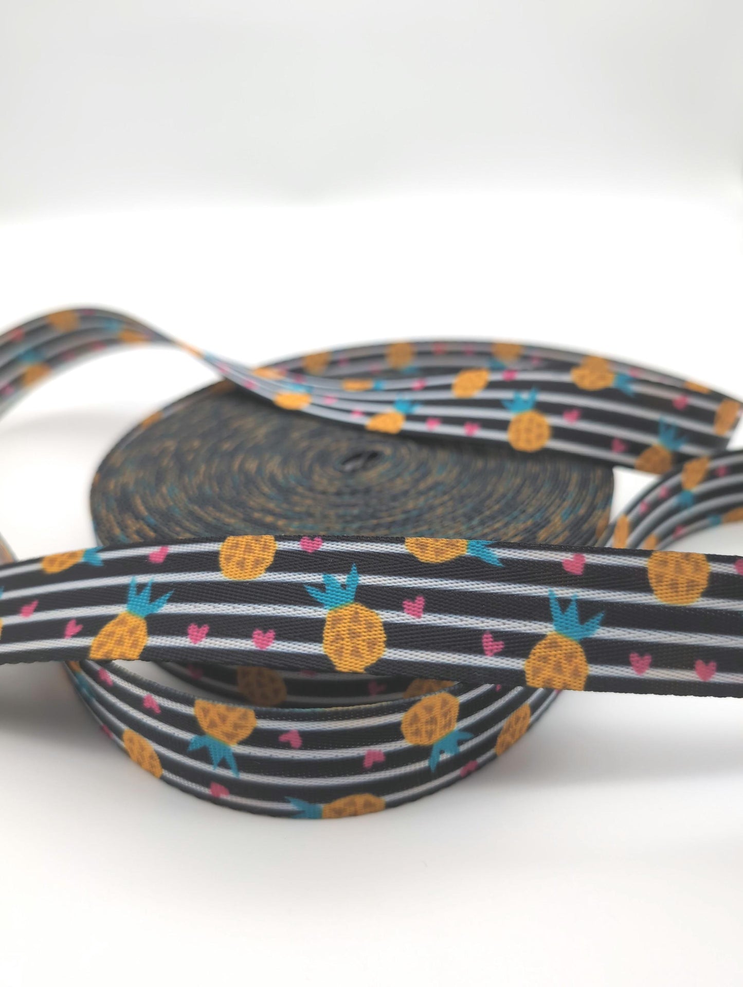 1" Pineapple Stripes Webbing 5 Yards, For Bagmaking, For Straps, By the Yard, Sewing Notion, Sewing Supply, Pineapple Webbing, Sew Majestic