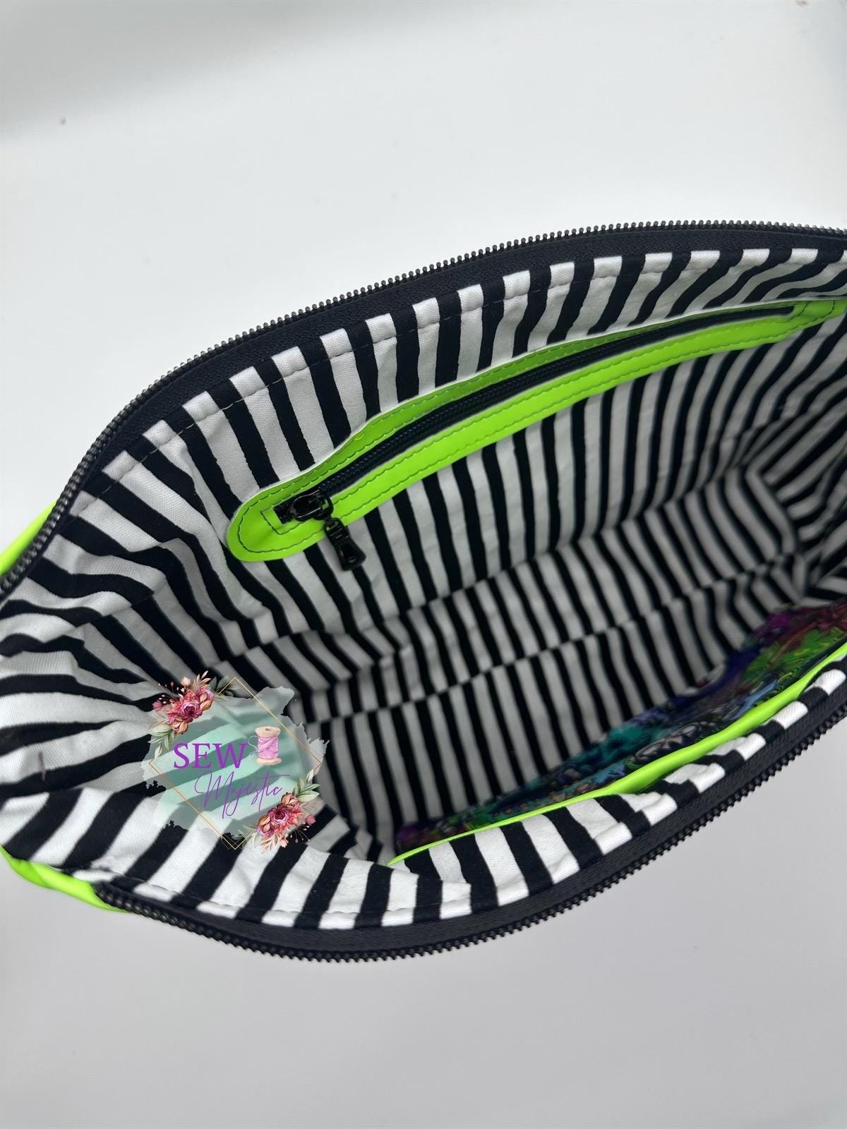 Horror Themed Crossbody Bag, Glow in the Dark, Spooky Custom Purse, Halloween Style, Ghost Purse, Handmade by Sew Majestic, Gothic Gift
