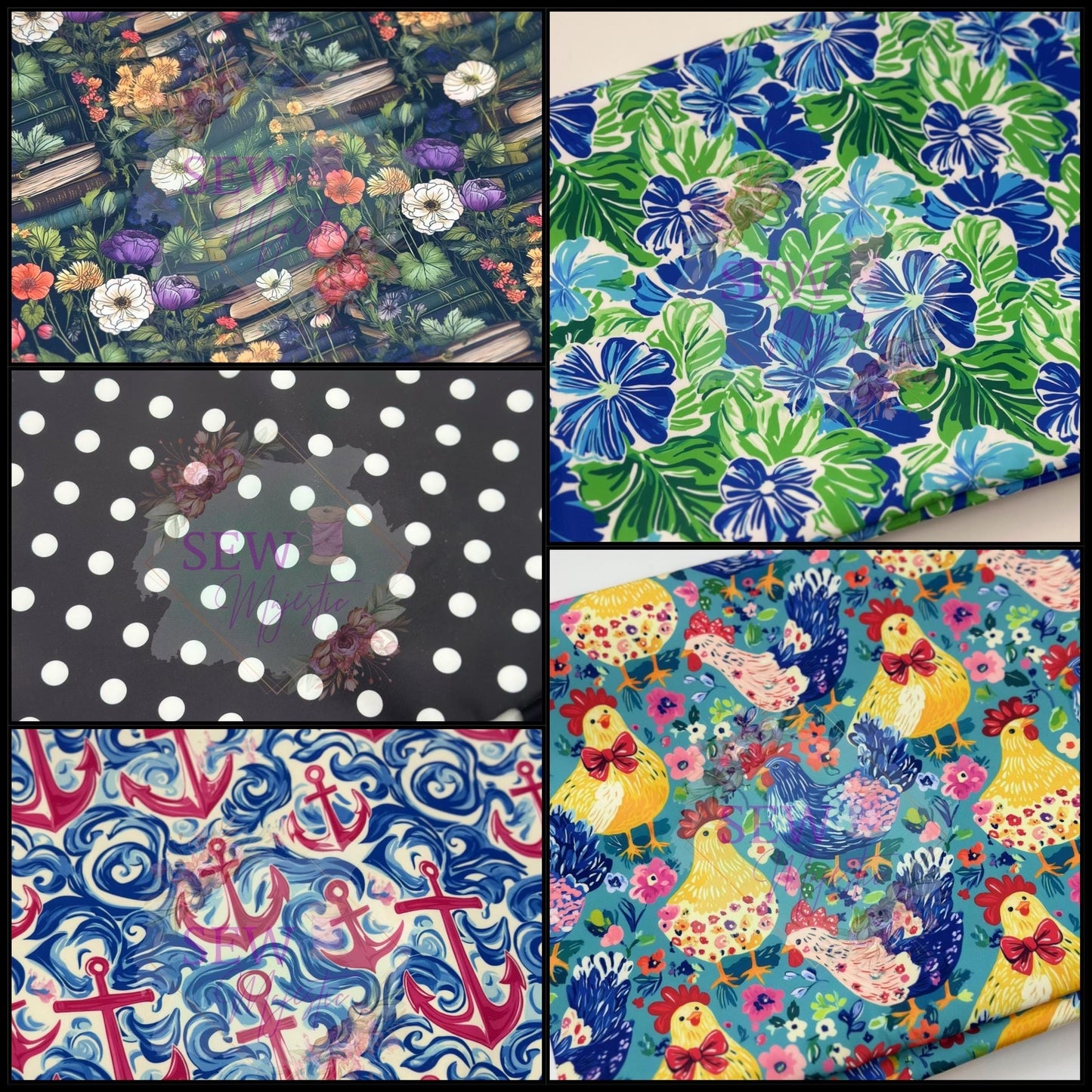 Anchor Majestic Nylon Fabric, Waterproof, By the Yard, For Bagmaking, Bonded Nylon, Summer Themed Sewing Notion, Sew Majestic