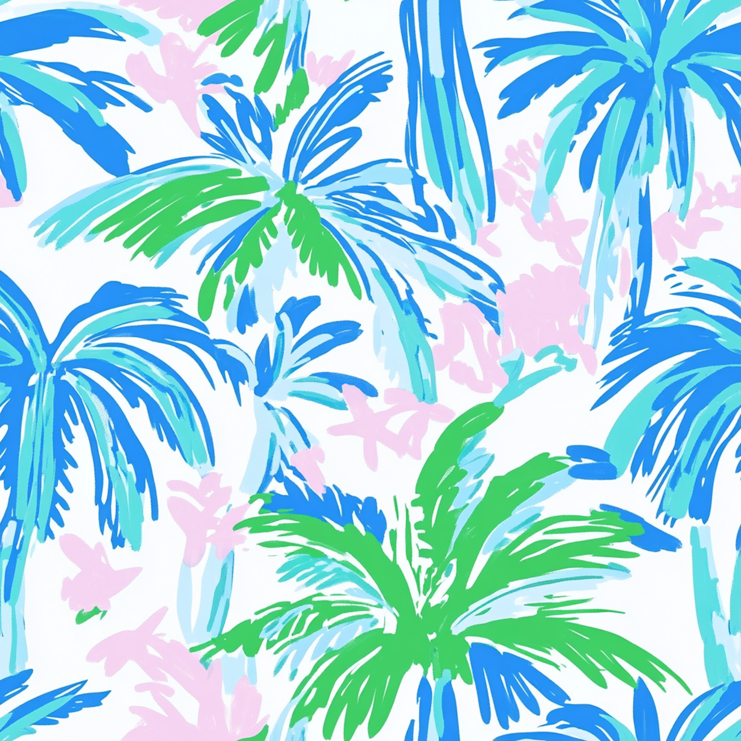 Preppy Palm Trees Water Resistant Canvas