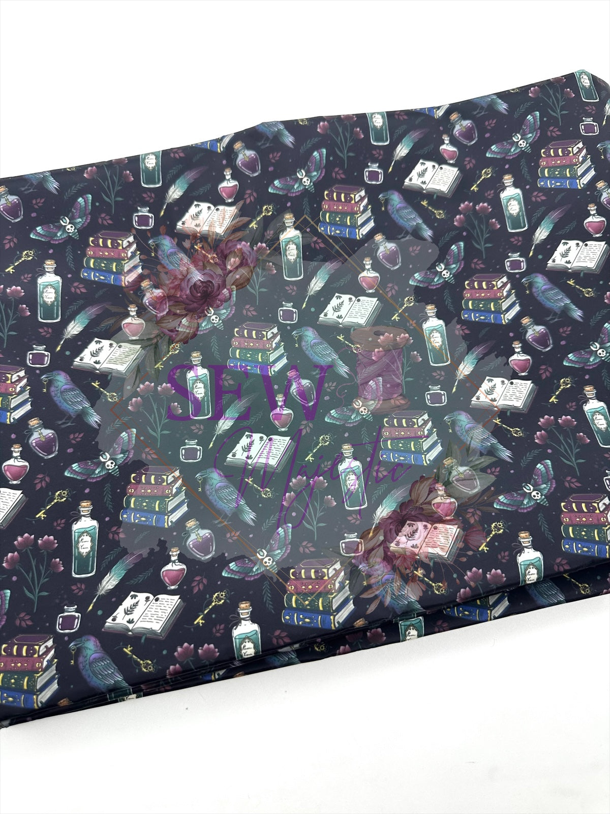 Dark Academia, By the Yard, Floral Fabric, For Bagmaking, Summer Themed, Waterproof, Sewing, Sew Majestic