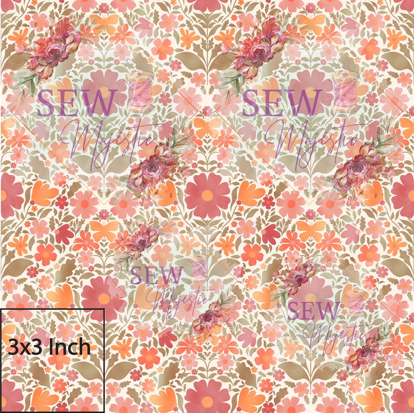 Floral Wallpaper Majestic Nylon Base