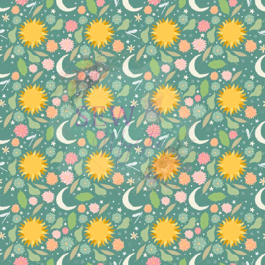 Sun Moon Stars  Majestic Nylon Base