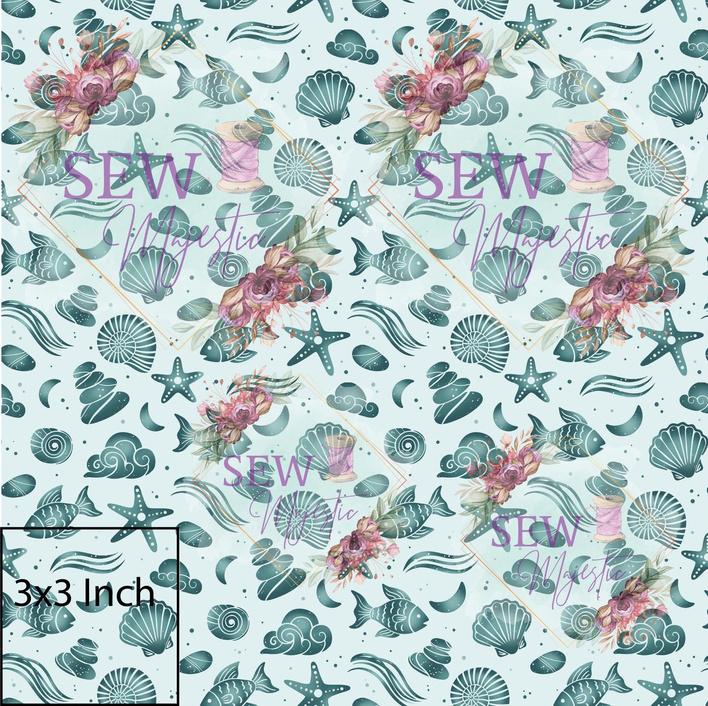 Teal Ocean Water Resistant Canvas