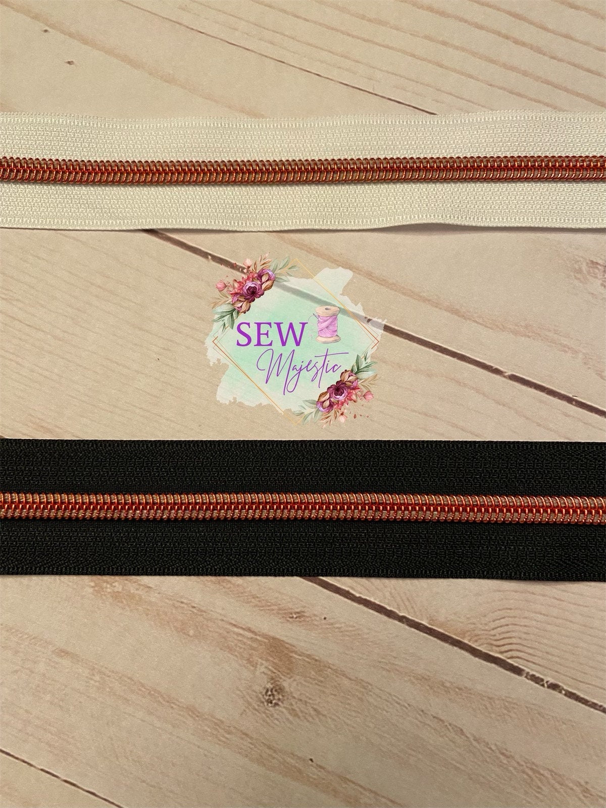 Black or White Size #5 Nylon Zipper Tape with Red Nylon Teeth, Black Zipper Tape, White Zippers, Red Zippers, #5 Zipper Tape, Nylon Zipper