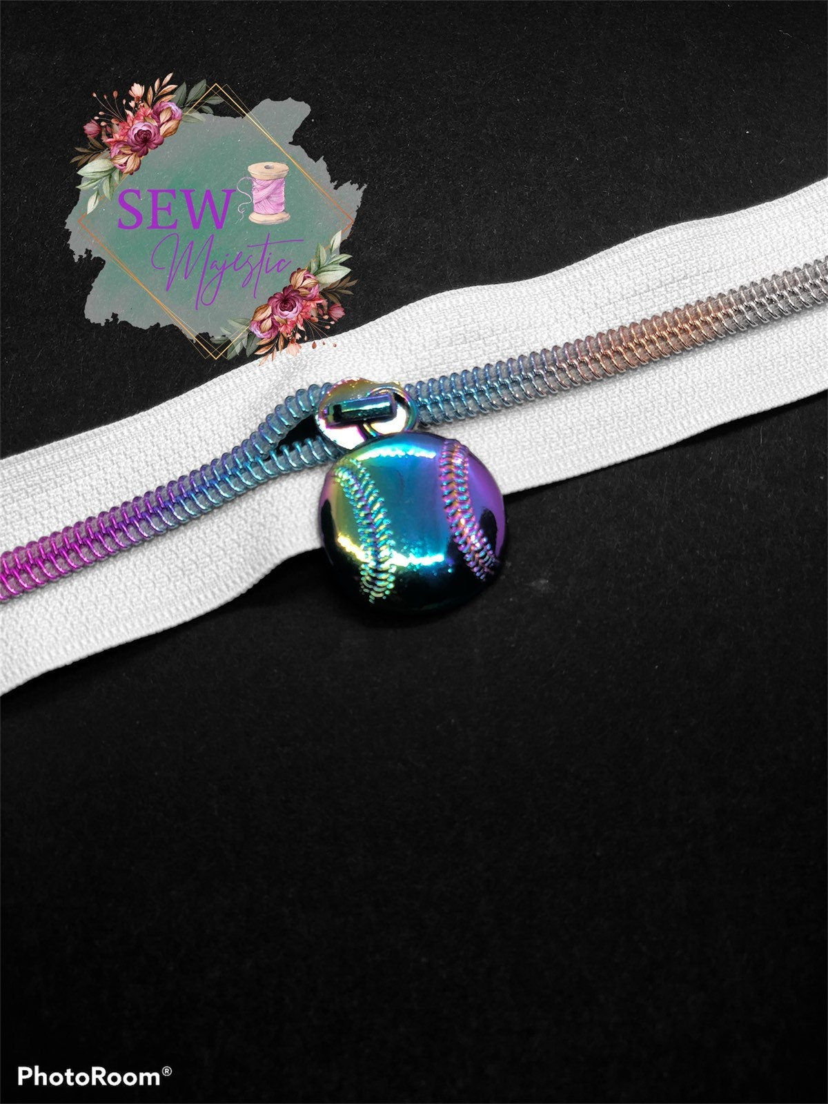 Single-Sided Baseball Zipper Pull, Size #5 Zipper Pull, for Nylon Zippers, Exclusive to Sew Majestic, Sport Zipper Pull, Sewing Notion