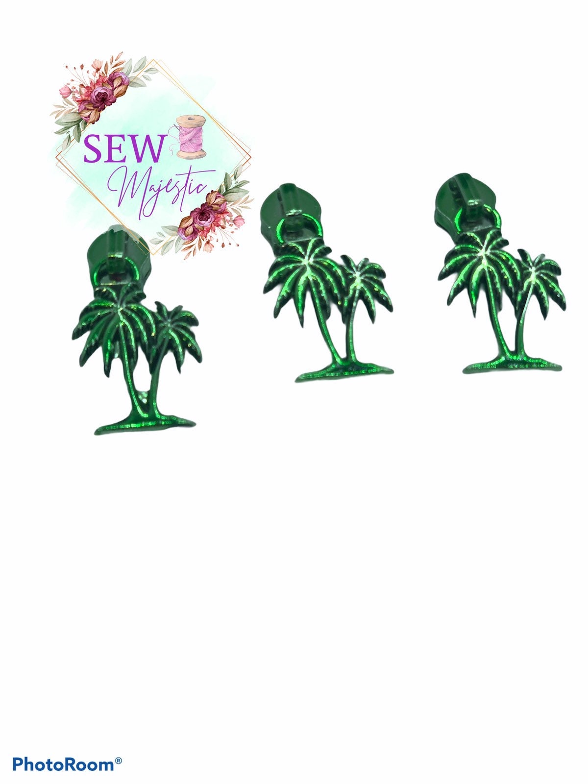 Exclusive Size #5 Palm Tree Zipper Pull for Nylon Zipper Tape, Palm Tree Zipper, Purse Hardware, Sew Majestic, Nylon Zipper Pull, Sewing