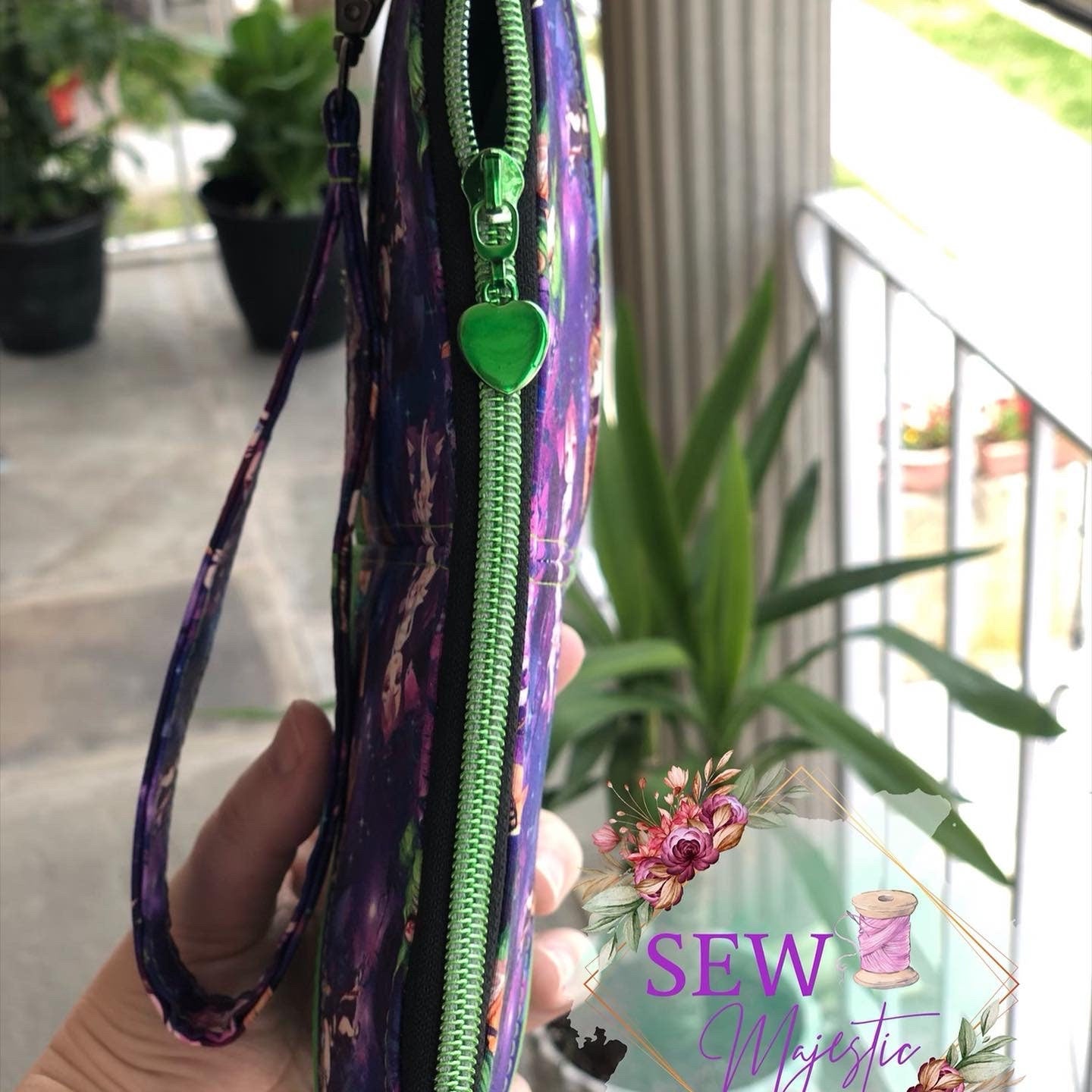 Chibi style wristlet, Anime wristlet, Harlequin Wristlet, purse, Gift for her, Spooky Gift, Gift for Horror Fan, Gift for Anime lovers