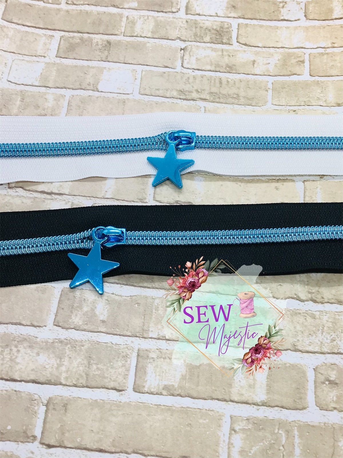 Red or Blue Size #5 Star Nylon Zipper Pull, Custom Zipper Pull, Star Zipper Pull, Red Zipper Pulls, Blue Zipper Pulls, Bagmaking Supply