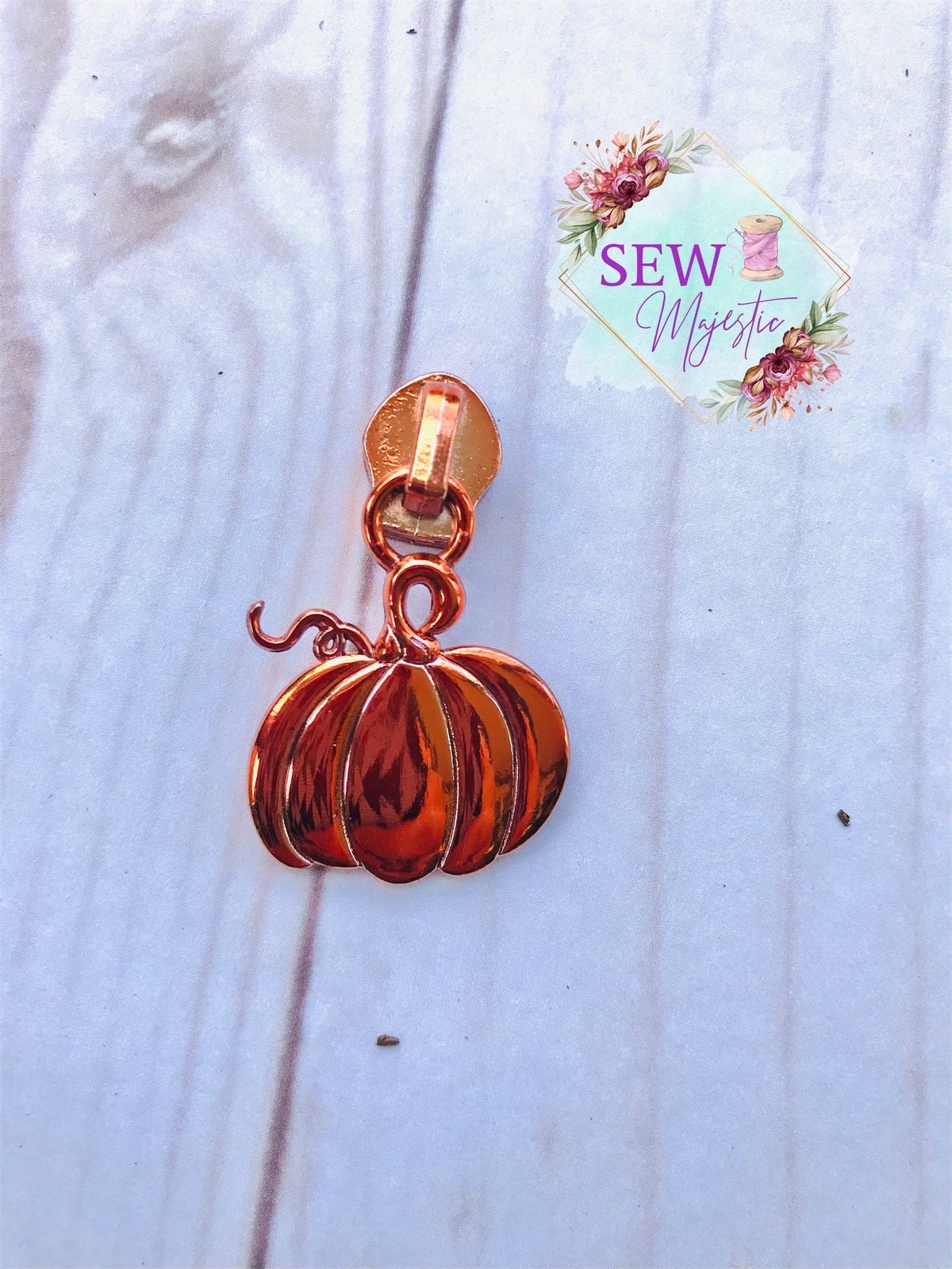Exclusive Pumpkin Size #5 Zipper Pull for Nylon Zipper Tape