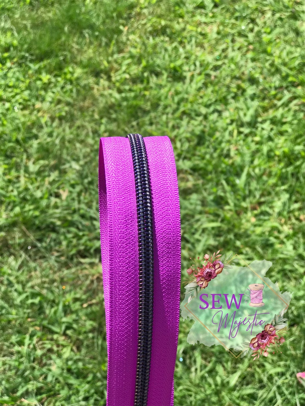 Majestic Tape, Size #5 Nylon Zipper Tape, Sew Majestic, For Bagmaking, Zippers, Nylon Zipper, Pink Zipper, Purple Zipper, Black Zipper