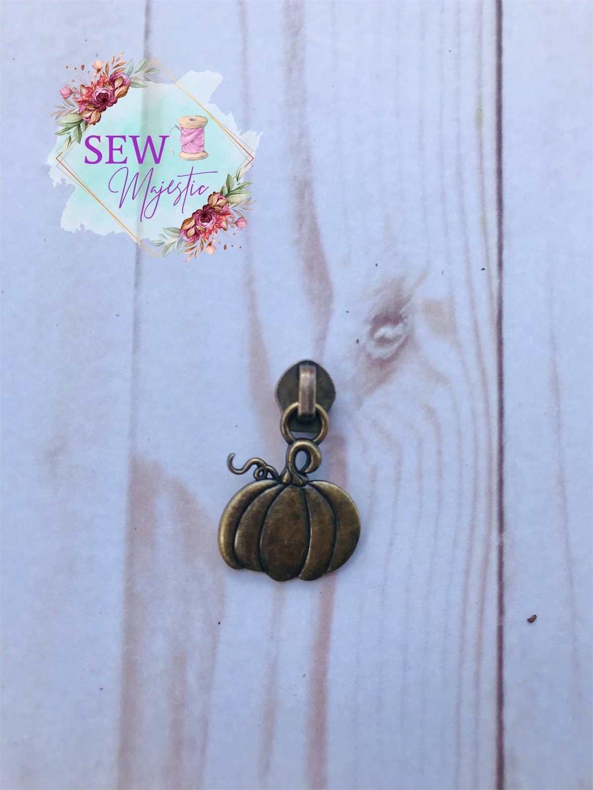 Exclusive Pumpkin Size #5 Zipper Pull for Nylon Zipper Tape