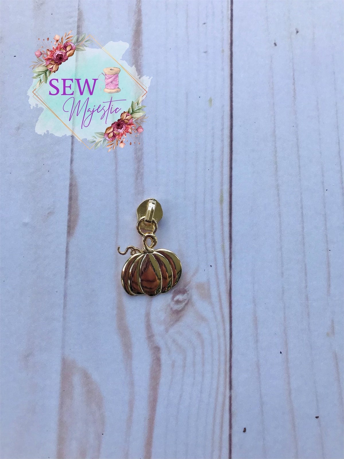 Exclusive Pumpkin Size #5 Zipper Pull for Nylon Zipper Tape