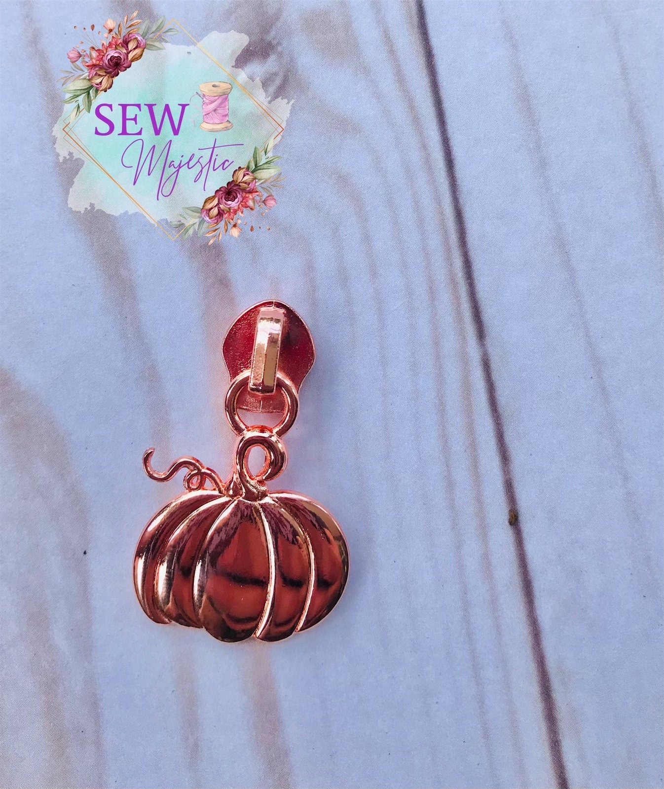 Exclusive Pumpkin Size #5 Zipper Pull for Nylon Zipper Tape