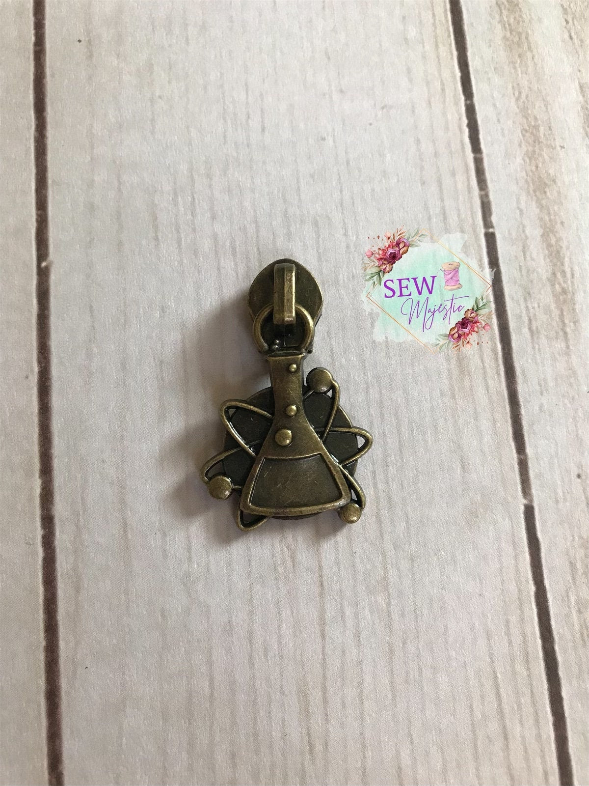 Science Beaker Zipper Pull, Atom Zipper Pull, Size #5 Zipper Pull, Sew Majestic Exclusive Pull, School Zipper Pull, Nylon Zipper Tape,