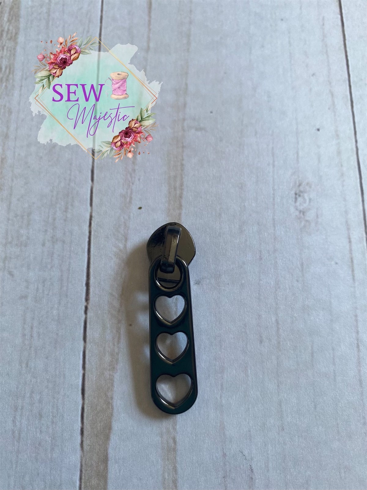 Triple Love Heart Size #5 Zipper Pulls for Nylon Zippers, Heart Zipper Pull, Nylon Zipper Pull, Size 5 Zipper, Sew Majestic, Zipper Charm