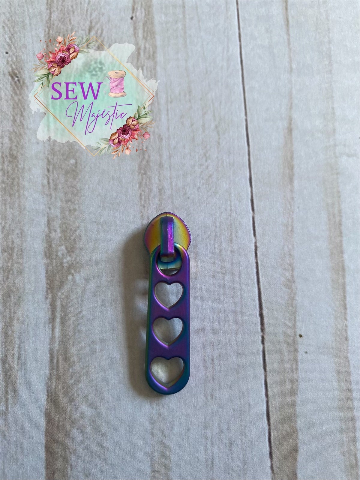Triple Love Heart Size #5 Zipper Pulls for Nylon Zippers, Heart Zipper Pull, Nylon Zipper Pull, Size 5 Zipper, Sew Majestic, Zipper Charm