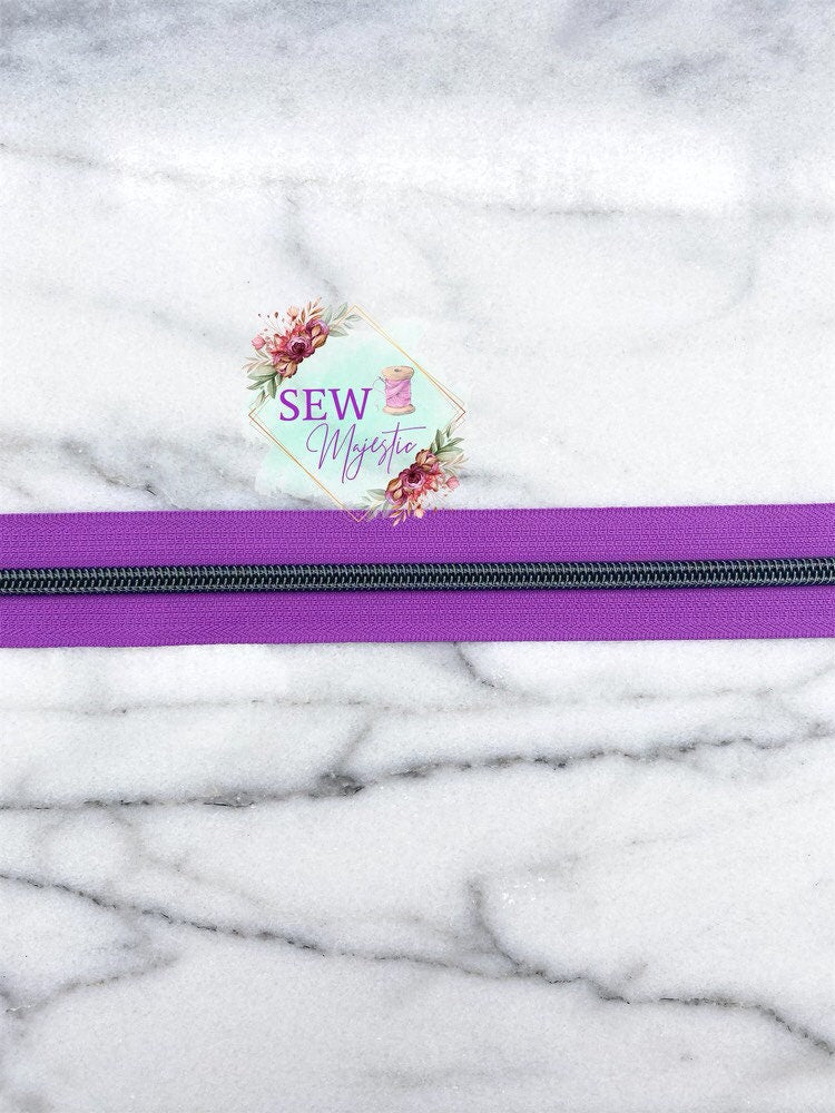 Majestic Tape, Size #5 Nylon Zipper Tape, Sew Majestic, For Bagmaking, Zippers, Nylon Zipper, Pink Zipper, Purple Zipper, Black Zipper