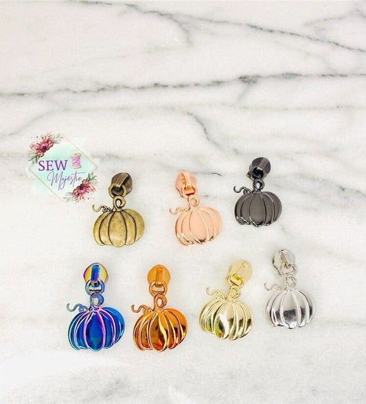 Exclusive Pumpkin Size #5 Zipper Pull for Nylon Zipper Tape