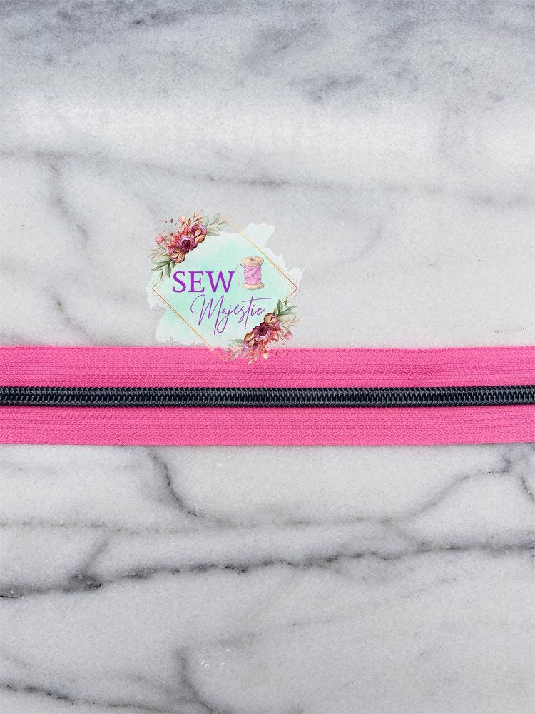 Majestic Tape, Size #5 Nylon Zipper Tape, Sew Majestic, For Bagmaking, Zippers, Nylon Zipper, Pink Zipper, Purple Zipper, Black Zipper