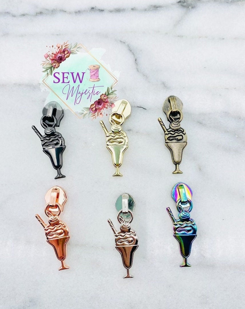 Classic Milkshake, Size #5, Nylon Zipper Pull, For Nylon Zipper Tape, Exclusive to Sew Majestic