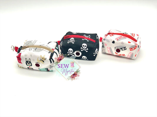 Dog Poop Bag Holder, Dog Walking Bag, Leash Accessories, Gift for Dog Lovers, Dog Mom, Dog Dad, Gift for Pet Lovers, Skull and Crossbones