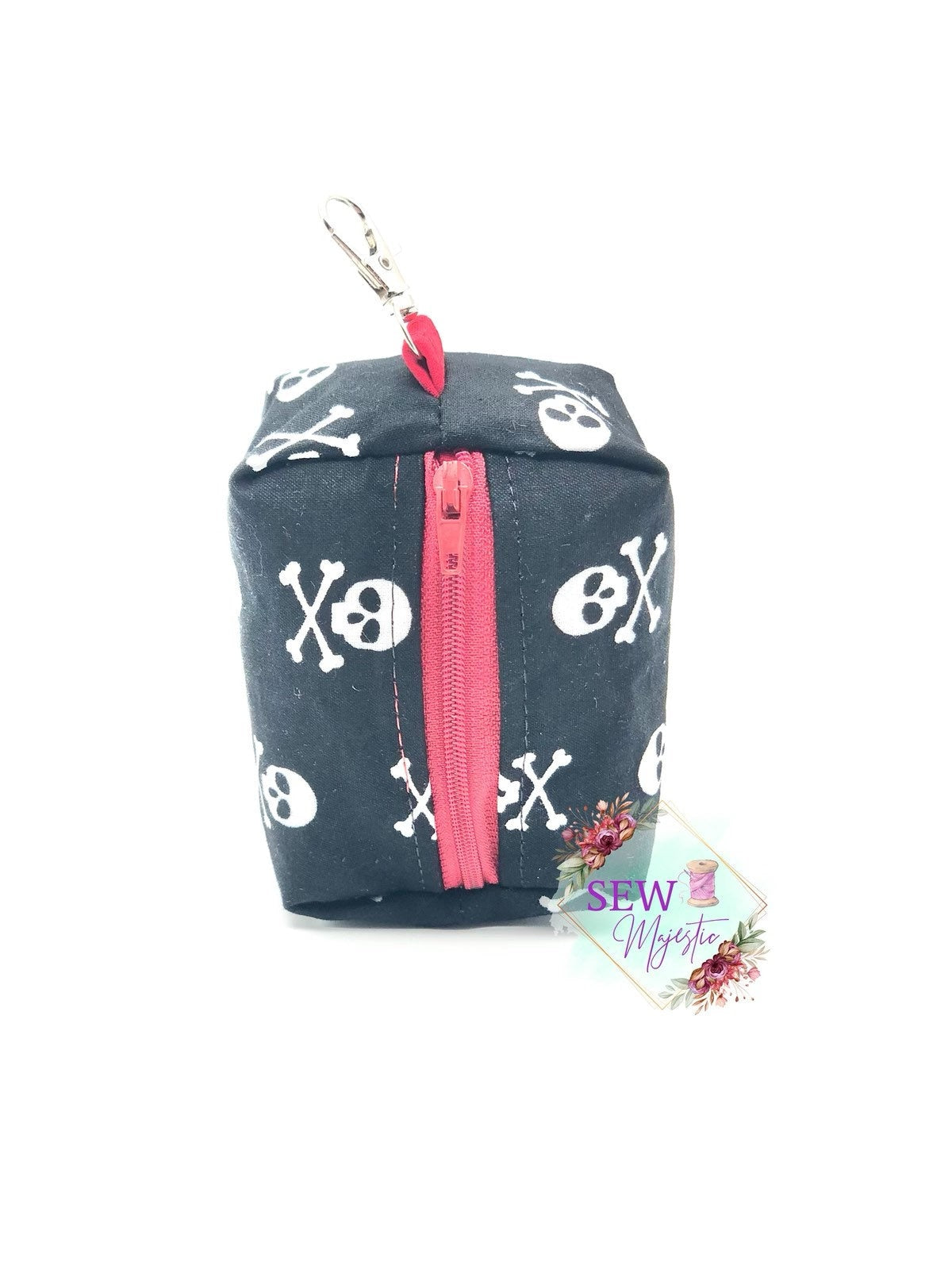 Dog Poop Bag Holder, Dog Walking Bag, Leash Accessories, Gift for Dog Lovers, Dog Mom, Dog Dad, Gift for Pet Lovers, Skull and Crossbones
