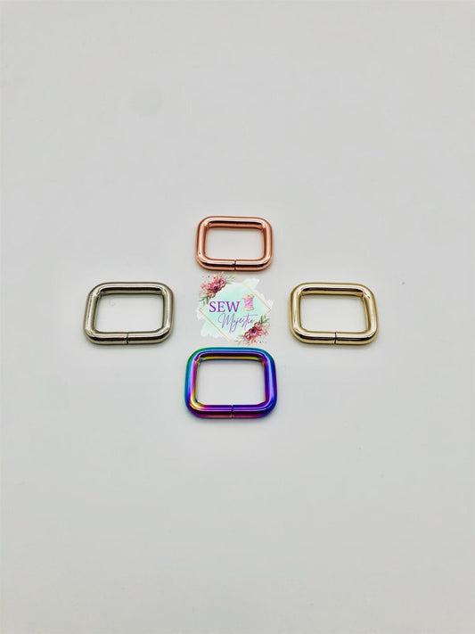 1" Square Ring, For Bagmaking, 25mm Ring, Sewing Notion, Purse Hardware, Sew Majestic, Adjustable Strap, Rectangle Ring for Sewing