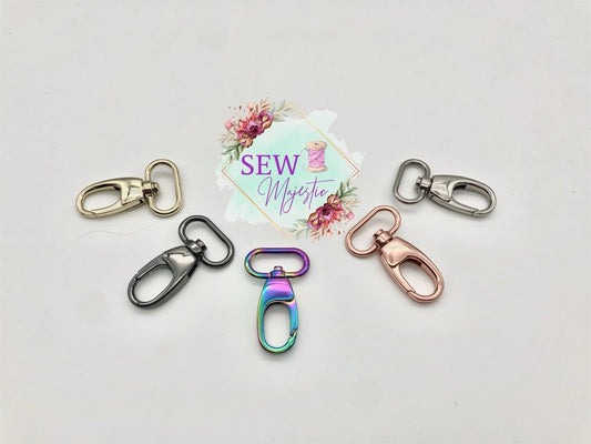 1" inch Snaphook, Swivel Snaphook, for bagmaking, straps, wristlets, crossbody, bagmaking supply, snapbook for purses, adjustable straps,