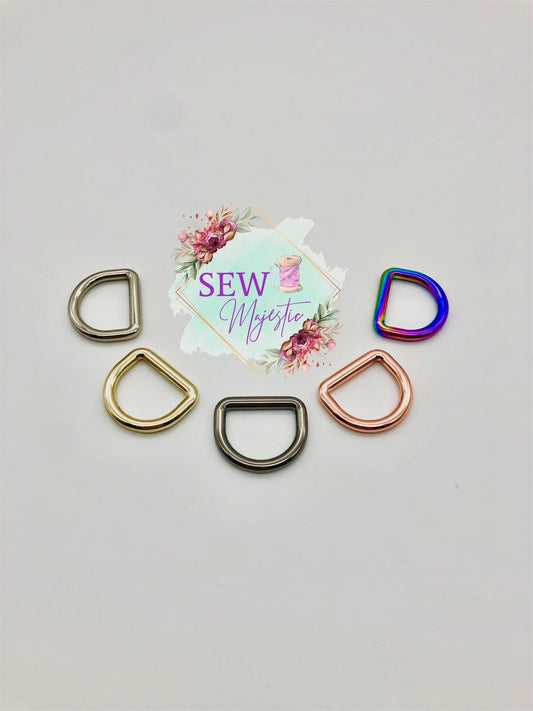 1" Welded D-Ring, For Bagmaking, D Ring, Sewing Notion, Purse Hardware, Sew Majestic, Adjustable Strap, Welded D Ring for Sewing