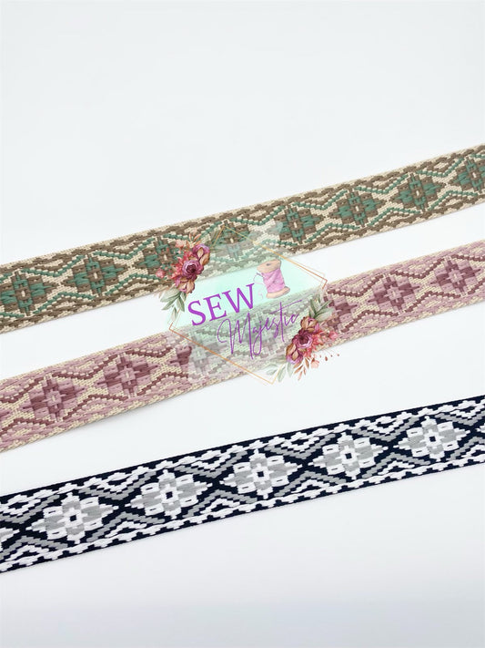 1.5" Diamond Webbing, 3 Yards, Woven Polyester Webbing, For Bagmaking, Sew Majestic, Sewing Supply, For Straps, For Handles