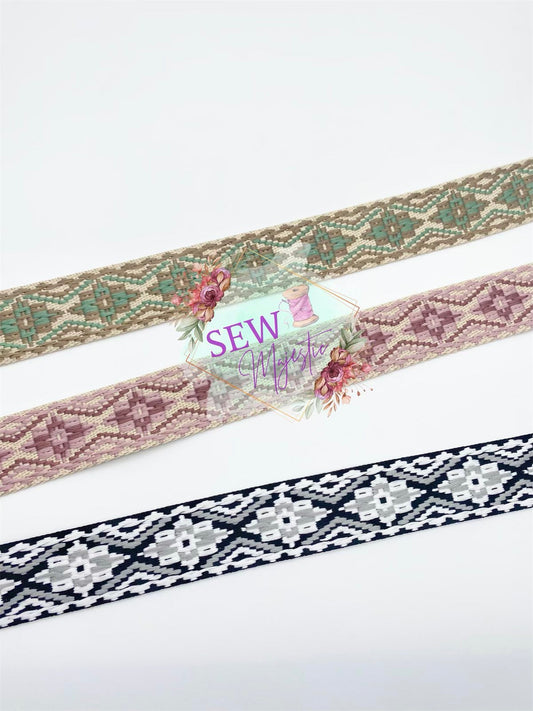 1.5" Diamond Webbing, By the Yard, Woven Polyester Webbing, For Bagmaking, Sew Majestic, Sewing Supply, For Straps, For Handles