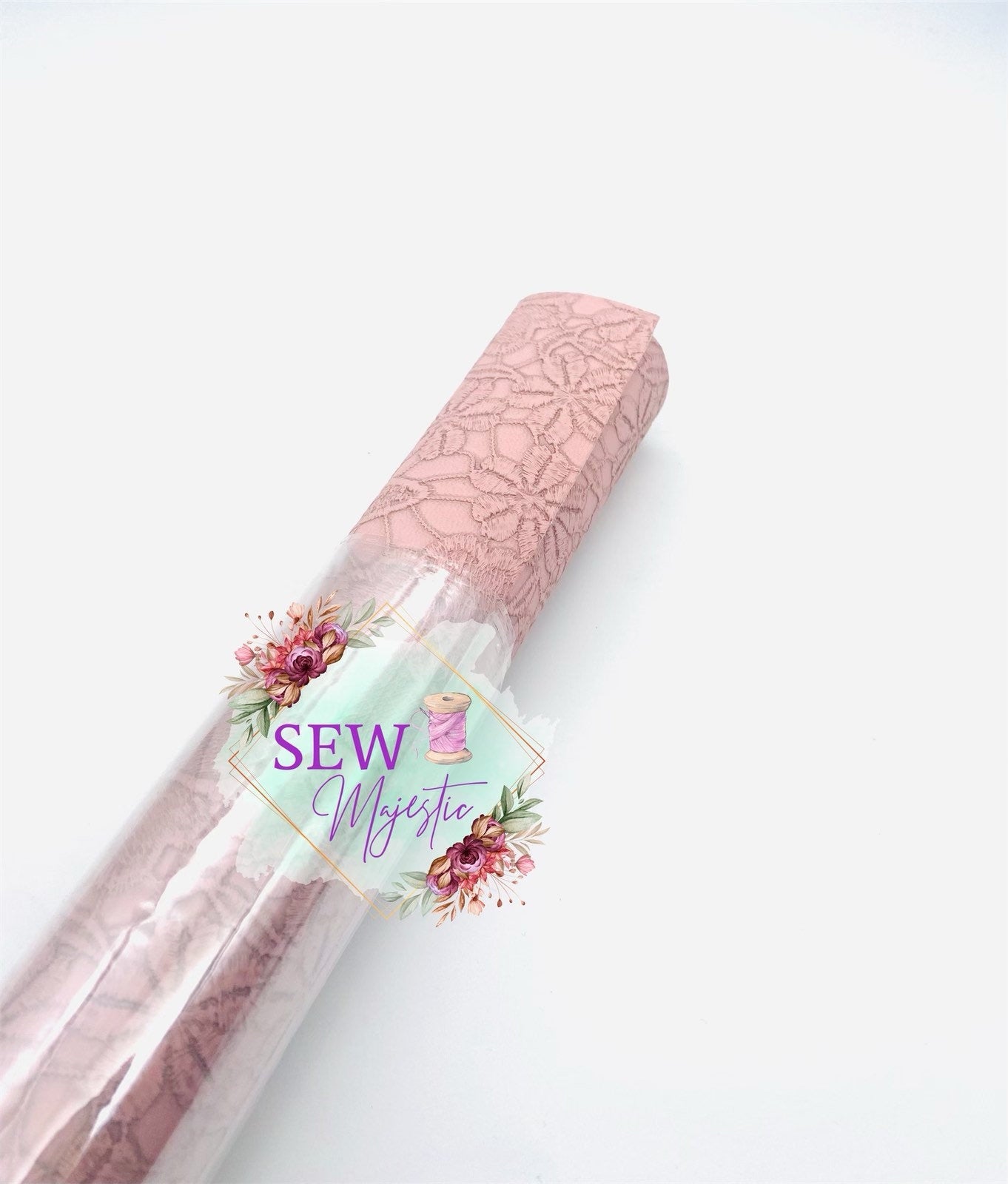 Blooming Embossed Vinyl, For Sewing, For Bagmaking, Vinyl Fabric, Custom Vinyl, Embossed Vinyl, 18" Roll, Sew Majestic, Faux Leather, Floral