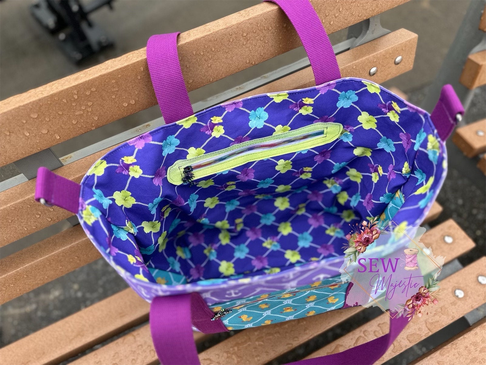 The Eileen Pool Tote Pattern, PDF Printable Pattern, Sewing Pattern, Beach Bag Pattern, For Sewists, For Bagmaking, PDF Sewing File.