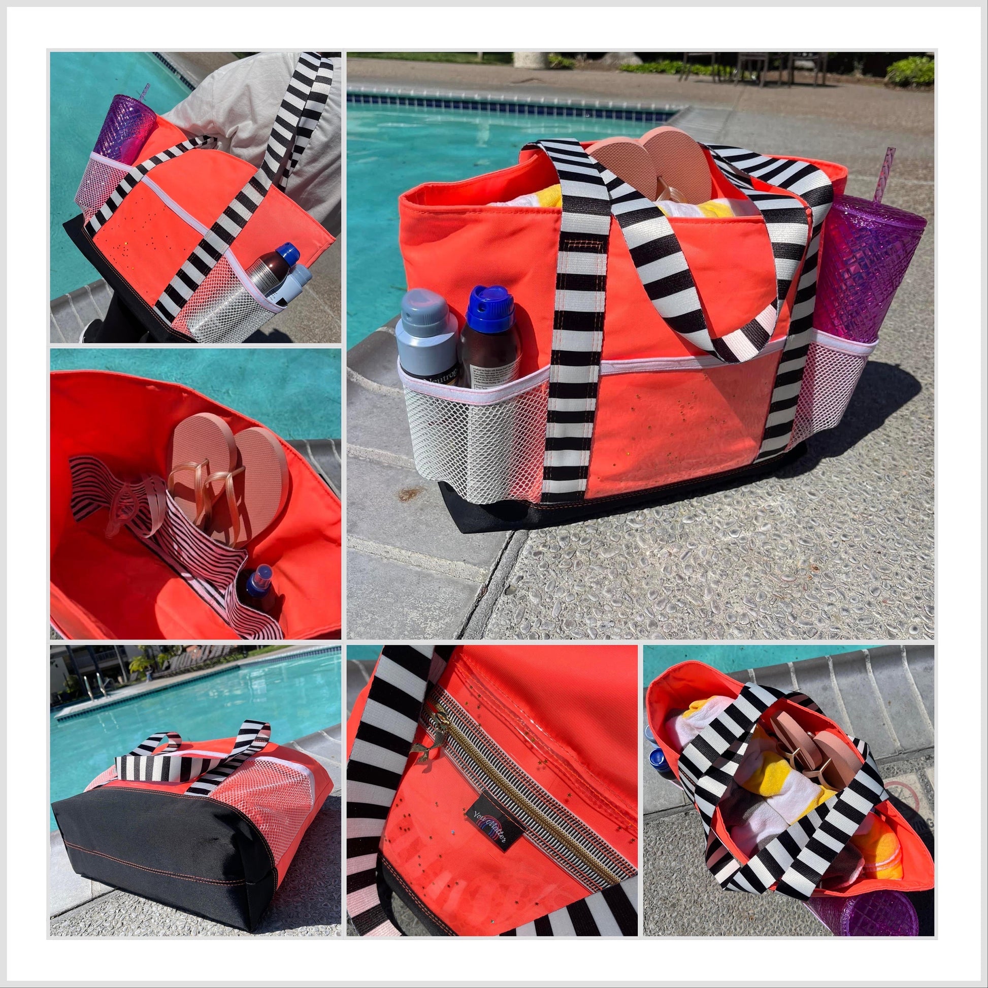 The Eileen Pool Tote Pattern, PDF Printable Pattern, Sewing Pattern, Beach Bag Pattern, For Sewists, For Bagmaking, PDF Sewing File.