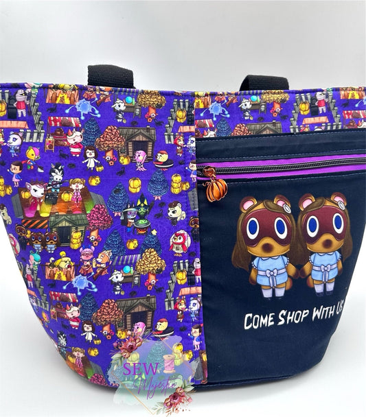 Halloween Tote Bag, Trick or Treat Tote, Spooky Season, Horror Themed Tote, Halloween Gift, Gift for Horror Fan, Anime Artwork