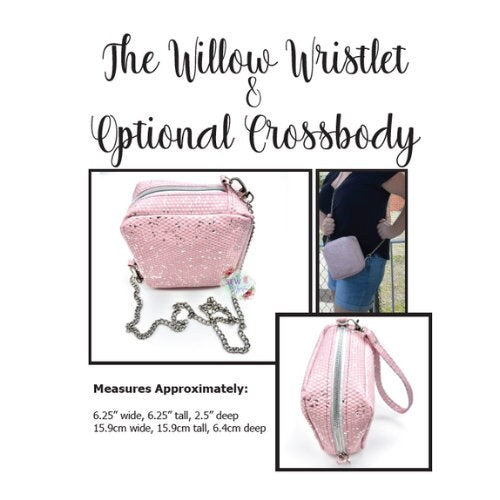 Willow Wristlet PDF Pattern, by Sew Majestic, Willow Wristlet Crossbody Bag, Downloadable Bag Pattern, Sewing Pattern,
