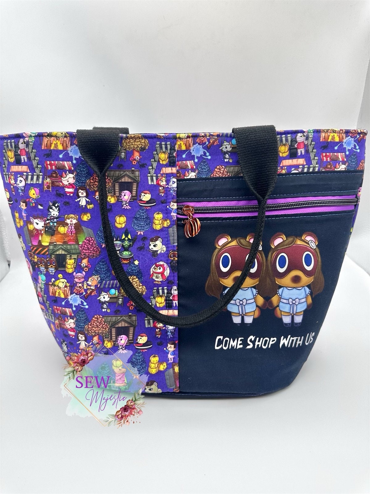 Halloween Tote Bag, Trick or Treat Tote, Spooky Season, Horror Themed Tote, Halloween Gift, Gift for Horror Fan, Anime Artwork
