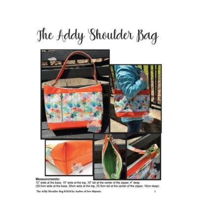 Addy Shoulder Bag Sewing Pattern by Sew Majestic, Downloadable PDF Pattern, Printable Bag Pattern, for Bagmakers, Sewing Supply, Crossbody