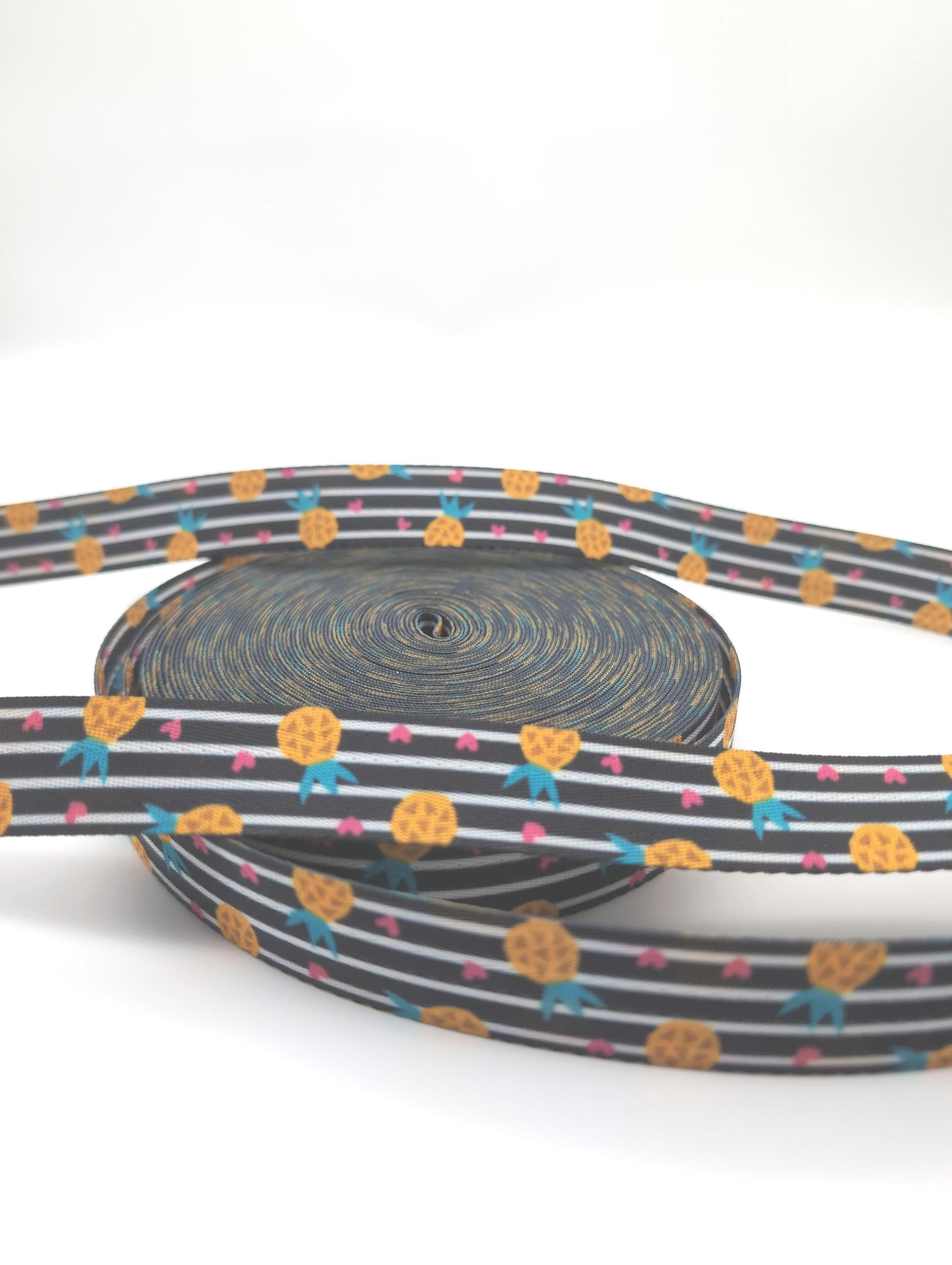 1" Pineapple Stripes Webbing 3 Yards, For Bagmaking, For Straps, By the Yard, Sewing Notion, Sewing Supply, Pineapple Webbing, Sew Majestic