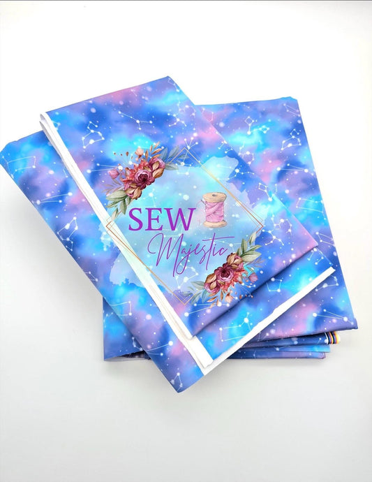 Constellation Majestic Nylon Fabric, Zodiac Sign, Purple, Waterproof, By the Yard, For Bagmaking, Bonded Nylon, Sewing Notion, Sew Majestic