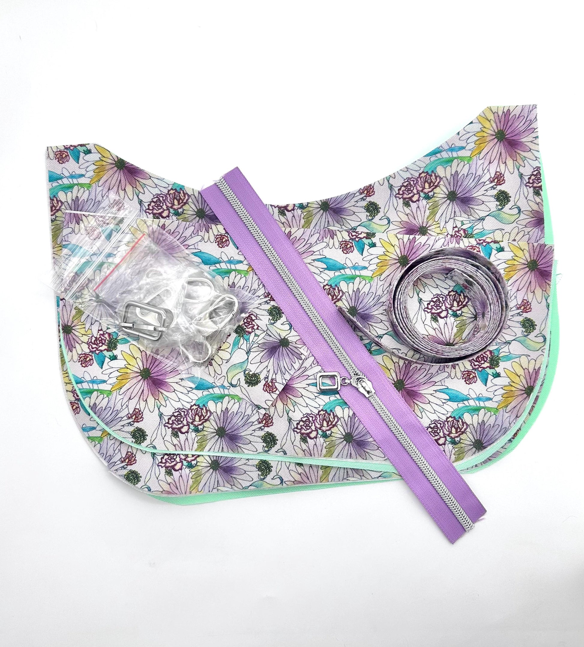 Winter Crescent Bag Kit by Sew Majestic, Hardware supplied, Does NOT include pattern.